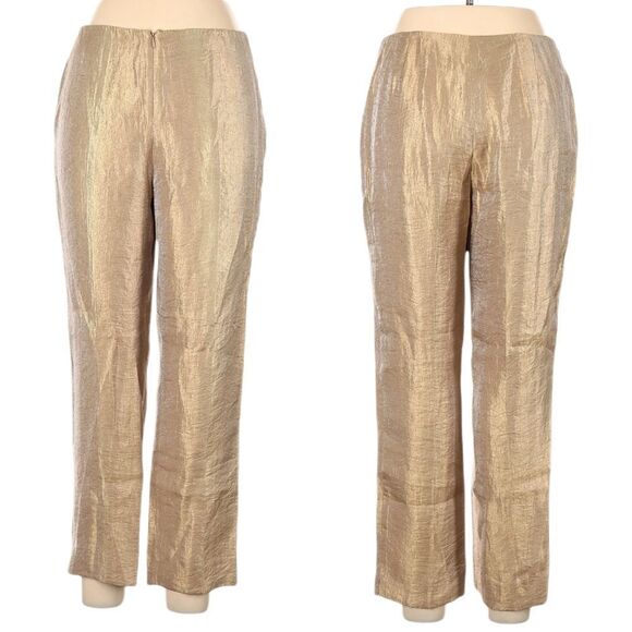 NWT PEACE OF CLOTH Iridescent Gold Jerry Pants 4 - Picture 1 of 8